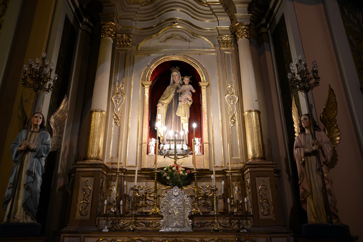 17 State of Virgen del Carmen Holding Baby Jesus Attended By Two Angels In Salta Cathedral